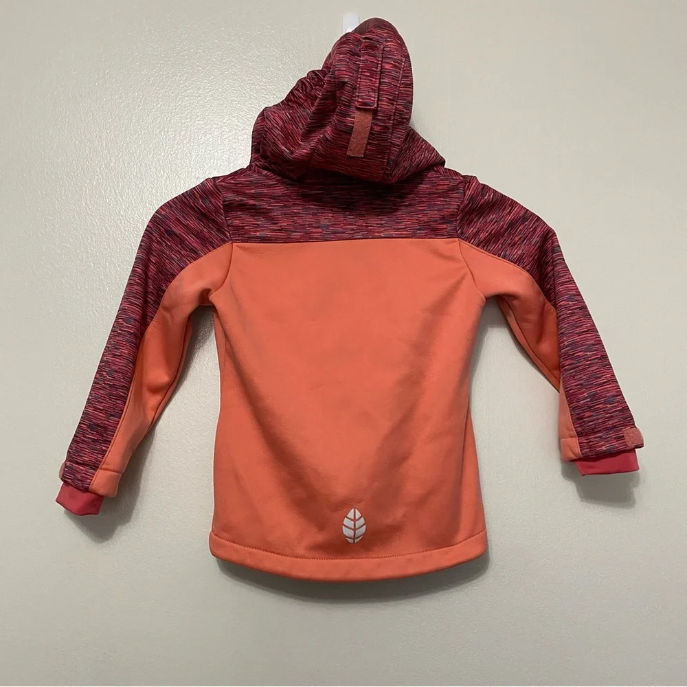 Crivit Toddler Girls Softshell Full Zip Hooded Jacket Pink Sz 2-4 YRS Outerwear